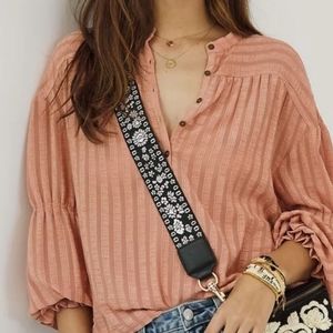 Anthropologie Romy Textured Blouse